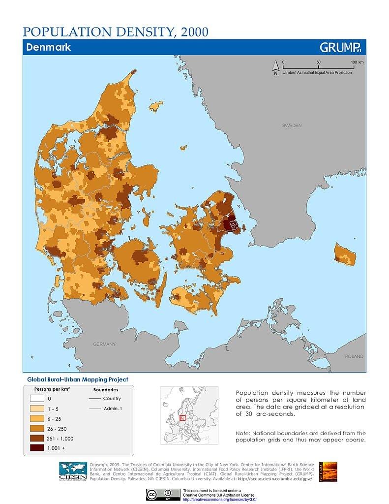 denmark dansite popilasyon kat jeyografik