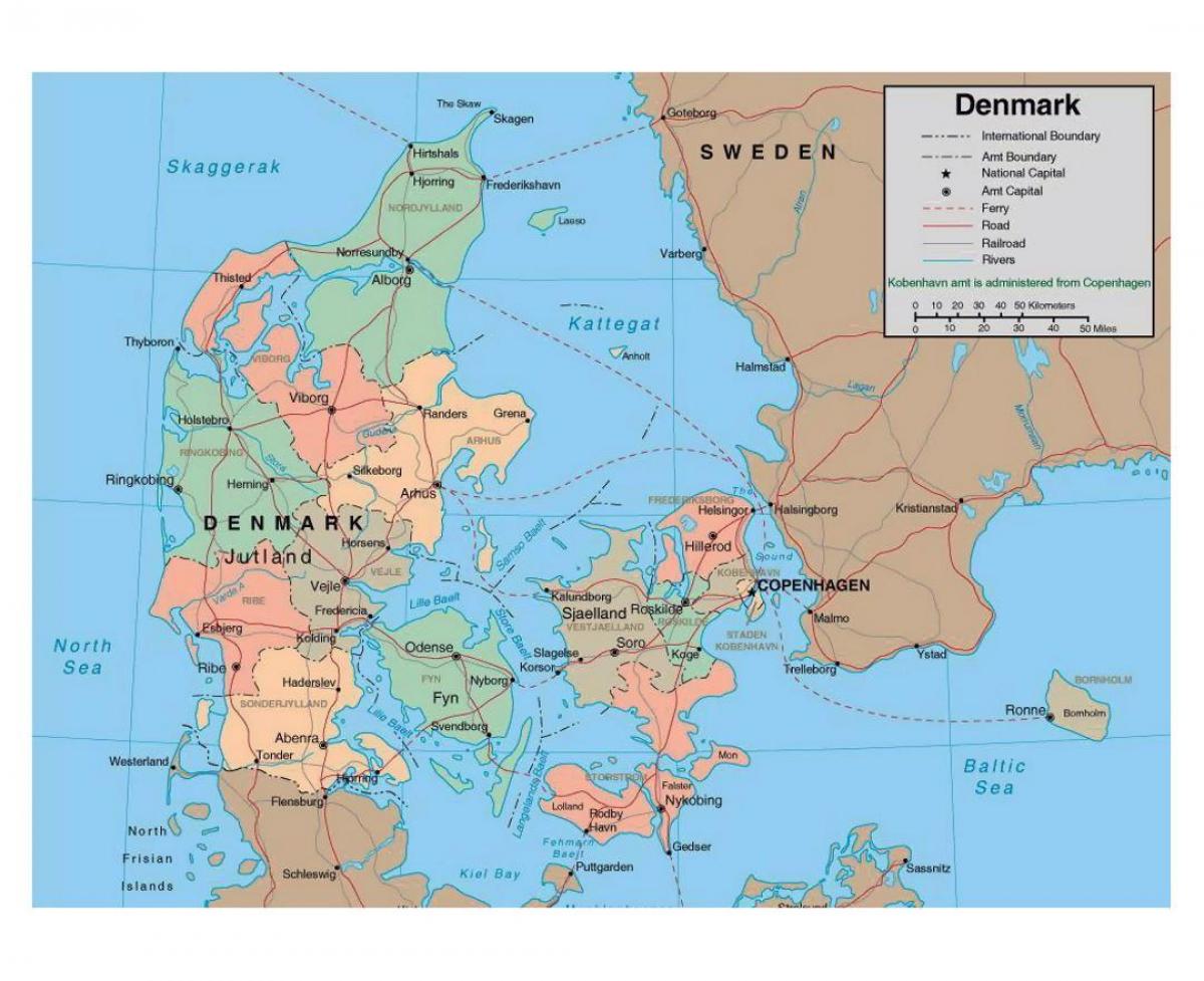 detaye kat jeyografik nan denmark