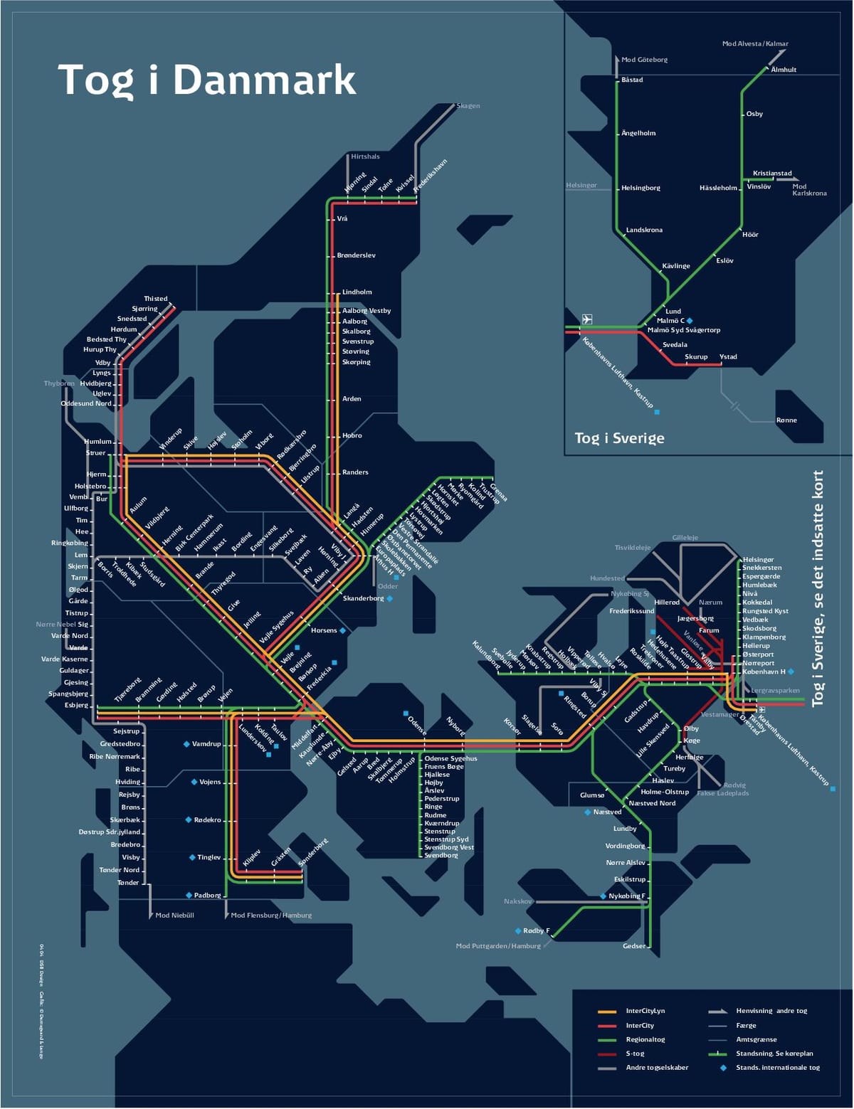 Kat jeyografik tren nan vil copenhagen nan denmark