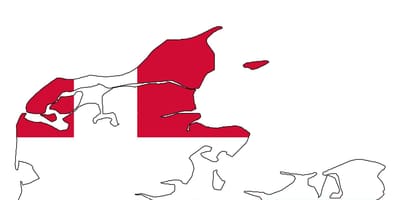 Kat jeyografik nan denmark drapo 