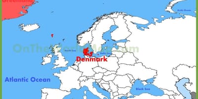 Vil Copenhagen nan denmark kat jeyografik nan ewòp